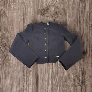 Reine Schurwolle Vntg Giesswein Pure New Wool Cardigan Sweater Women's Button Up